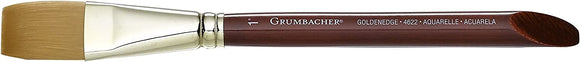 Grumbacher Goldenedge Watercolor Brush, Synthetic Bristles, Size 1