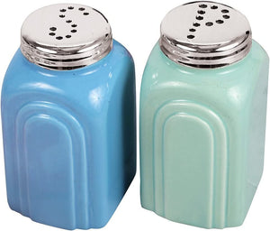 Rsvp Retro Glass Salt & Pepper Shaker Set ,Turquoise