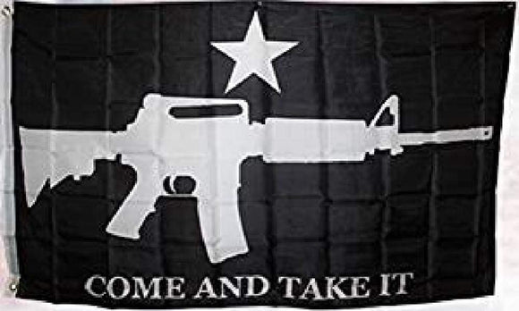 Ruffin Flag Company 3' X 5' Black Tactical M4 Carbine Gun Come and Take It Flag Polyester #608535