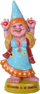 Pacific Giftware 12" Hippie Groovy Lady Gnome #12418