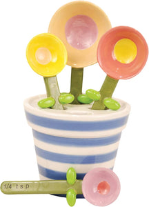 One Hundred 80 Degrees Ceramic Flower Pot Measuring Spoon Baking Set #PJ0305
