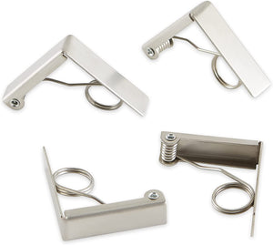 RSVP International Stainless Steel Tablecloth Clips, Set of 4, Silver #CLIP-4