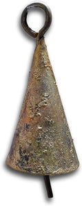 India Arts 2" Cone shaped Vintage Indian Tin Bells Rustic #TL030