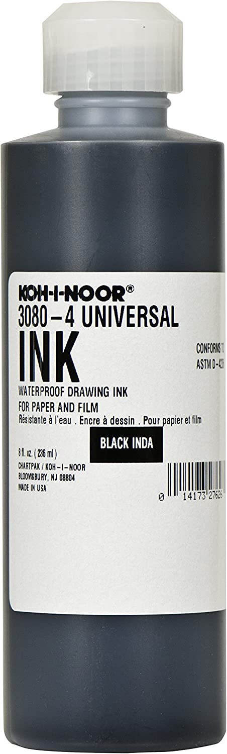 Koh-I-Noor 8oz Dye Based Universal Drawing Ink #30804.BLA