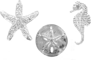 Basic Spirit Sea Animals Starfish Sand Dollar & Seahorse Magnets, Set of 3 #MM-38