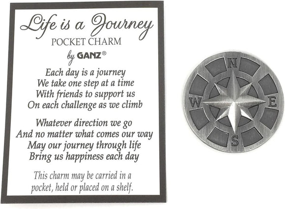 Ganz Life is a Journey Pocket Charm #ER0122