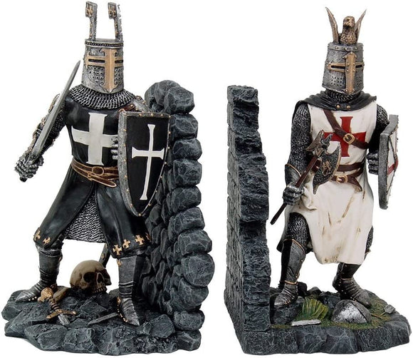 Pacific Giftware Crusader Knights in Full Armor Bookends #12353