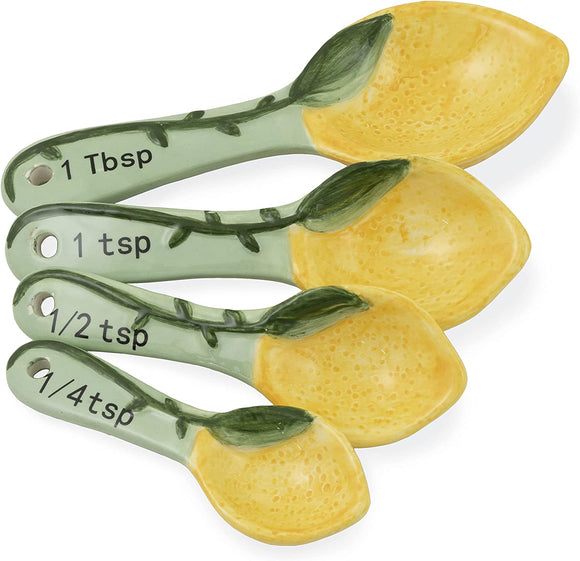 Boston International Measuring Spoons, Set of 3, Painterly Lemons #KAC22546