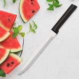 Rada Cutlery 7" Serrated Slicer Knife, Black Handle #W238