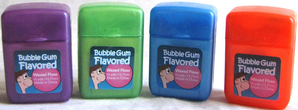 Plak Smacker Bubble Gum Flavored Floss, 15 yds - 4 pack #10503