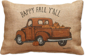 Country House Collection 12" x 8" Burlap Happy Fall Truck Pillow #95418