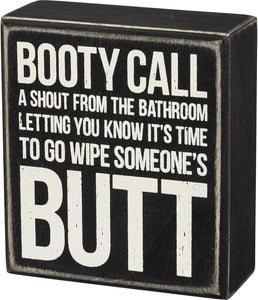 Primitives by Kathy 4"x4.5" Box Sign - Shout From The Bathroom #107563