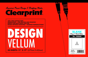 Clearprint  11" x 17" 1000H Design Vellum Pad, 16 lb. #10001416