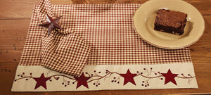 Country House Collection 13"x19"Stars 'N' Berries Placemat Doz #88462