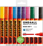 Molotow ONE4ALL Acrylic Paint Marker Set, 10 Basic Colors, 4mm #200.456