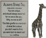 Ganz Always Stand Tall (Giraffe) Charm with Story Card #ER56004