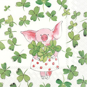 Boston International 5"x5" Piggy Luck Cocktail Napkin #C852100