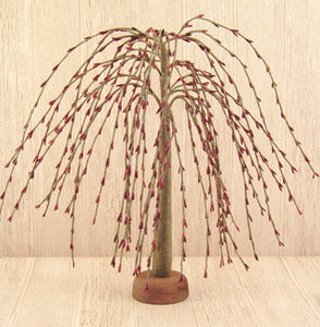 CWI Gifts 14" Burgundy Pip Berry Willow Tree with Base #FBG308224