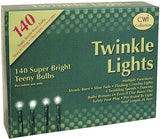CWI Gifts Twinkle Lights, Green Cord, 140 ct #MLT1402
