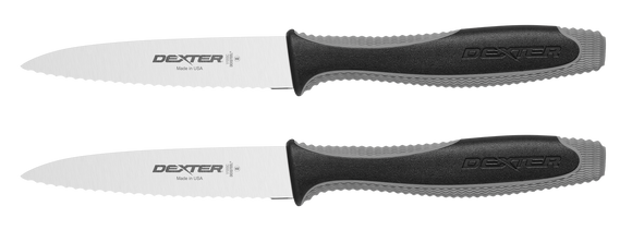Dexter Russell Cutlery V-LO 2 Pack of 3 ½” Scalloped Paring Knives #29493