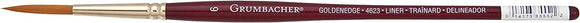 Grumbacher Goldenedge Watercolor Brush, Synthetic Bristles, Size 6 #4623.6