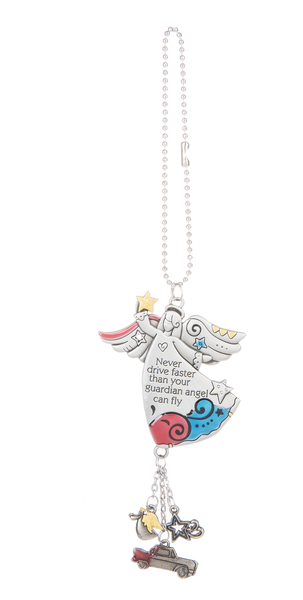 GANZ Car Charm - Never drive faster than your guardian angel can fly #ER56646