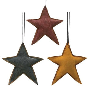 CWI Gifts 3/Set, Fabric Star Ornaments #G90411