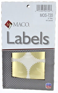 Maco Notary Gold Seal Labels, 2" #MOS-720