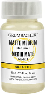 Grumbacher Matte Medium I, 2-1/2oz Jar #5752