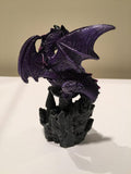 Pacific Giftware 5.5" Small Guardian Dragon Protecting Castle, Purple #11473