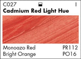 Grumbacher Academy Acrylic Paint, Gloss, 90ml, Cadmium Red Light Hue #C027