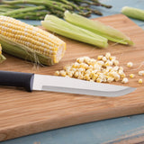 Rada Cutlery 5-3/8" Stubby Butcher Knife, Black Handle #W206